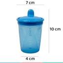 Ver imagem 5 de Kit 3 Copos De Transição Alimentar Infantil Bebê 6 Meses Livre De Bpa 250ml Clingo - Azul