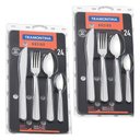 Ver imagem 1 de Faqueiro Tramontina 2 Unidades de 24 Peças Búzios com Láminas e Cabos de Aço Inox 23799075