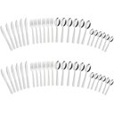 Ver imagem 2 de Faqueiro Tramontina 2 Unidades de 24 Peças Búzios com Láminas e Cabos de Aço Inox 23799075