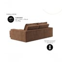 Ver imagem 3 de Sofá Luca 3 Lugares Retrátil 202cm Marrom Suede para Sala Cia Lar