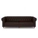 Ver imagem 7 de Conjunto de Sofá Sala de Estar Stanford Chesterfield 2 e 3 Lugares 180cm/240cm Pés Madeira Couro Win