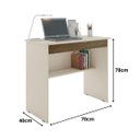 Ver imagem 5 de Escrivaninha Estudo Home Office Vitória Pratreleira Infeiror:off White