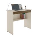 Ver imagem 2 de Escrivaninha Estudo Home Office Vitória Pratreleira Infeiror:off White