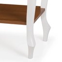 Ver imagem 3 de Aparador para Sala Pés Luis Xv com Gaveta e Prateleira 1010p Linz Móveis - Laca Branca/imbuia Glazer