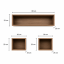 Ver imagem 2 de Kit 3 Nichos de Parede Quarto Sala Escritório Decorativo