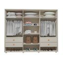 Ver imagem 3 de Guarda Roupa Casal BP 03 6 Portas de Bater 4 Gavetas MDF-MDP Bege Bom Pastor Móveis 239cm