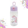 Garrafa Infantil com Canudo, Alça e Trava de Segurança 670ml - Unicornio Rosa - 1