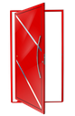 Ver imagem 1 de Porta Pivotante Alumínio Lambril Duna c/Puxador D.Vermelho 120 Brimak