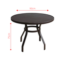 Ver imagem 7 de Conjunto de Mesa 90cm Ripada Amélia 4 Poltronas Piscina e Jardim - Preto