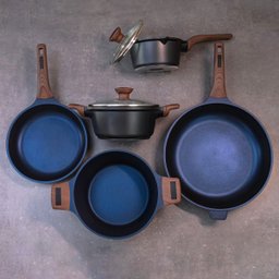 Kit 5pç Caçarolas Frigideiras Antiaderente Temperatti Nigro Javali 2146jav - 3