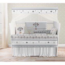 Kit Berço Enxoval de Bebê Elefantinho Cinza - 1