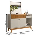 Ver imagem 6 de Buffet Aparador com Gaveta Ripada Chicago Nature Off-white