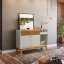Ver imagem 4 de Buffet Aparador com Gaveta Ripada Chicago Nature Off-white