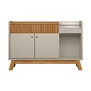 Ver imagem 5 de Buffet Aparador com Gaveta Ripada Chicago Nature Off-white