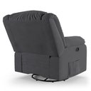 Ver imagem 5 de Poltrona do Papai Reclinável Melim Glider Giratória Massagem Veludo Cinza Fh1 - D'rossi