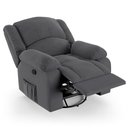Ver imagem 6 de Poltrona do Papai Reclinável Melim Glider Giratória Massagem Veludo Cinza Fh1 - D'rossi
