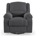 Ver imagem 4 de Poltrona do Papai Reclinável Melim Glider Giratória Massagem Veludo Cinza Fh1 - D'rossi