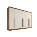 Ver imagem 2 de Guarda Roupa Casal 6 Portas Alba Castanho/Off White Europa