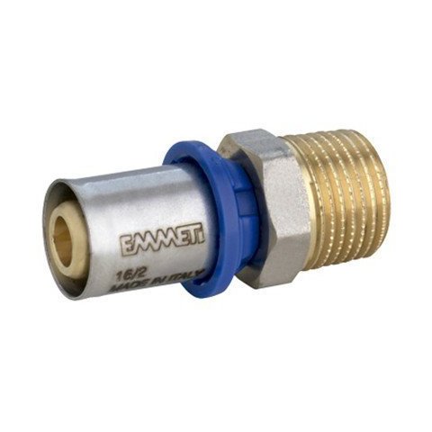 Conector Macho Prensar 20Mm X 1/2 Água, Emmeti