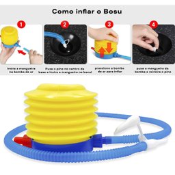 Bola Bosu Elastico Exercicio Yoga Pilates Reabilitaçao Fisioterapia Academia Ginastica Alongamento T - 6