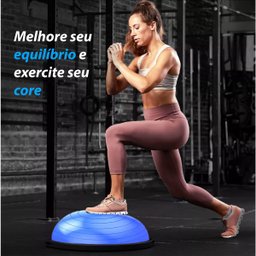 Bola Bosu Elastico Exercicio Yoga Pilates Reabilitaçao Fisioterapia Academia Ginastica Alongamento T - 8