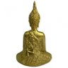 Escultura Buda Tibetano 9x5cm Sentado Meditando Dourado - 4