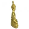 Escultura Buda Tibetano 9x5cm Sentado Meditando Dourado - 3