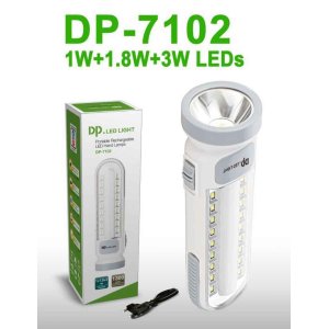 Luminária Luz de Emergência Lanterna Led Recarregável Dp7102