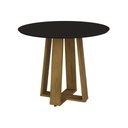 Ver imagem 2 de Mesa de Jantar Redonda 103cm Multimóveis CR50043 Carvalho/Preta