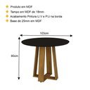 Ver imagem 3 de Mesa de Jantar Redonda 103cm Multimóveis CR50043 Carvalho/Preta