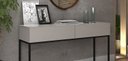Ver imagem 2 de Aparador Eros 110cm Buffet Off White Pés Estilo Industrial Luxo Moderno Pés Preto