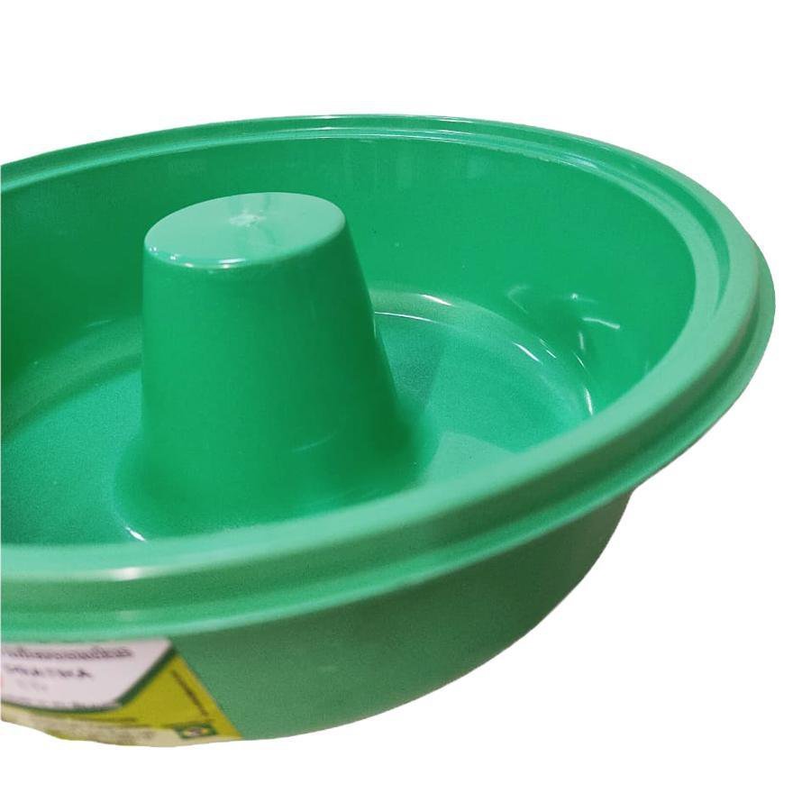 Forma De Pudim Para Microondas Verde+ Tampa Protetora Plástica - 10