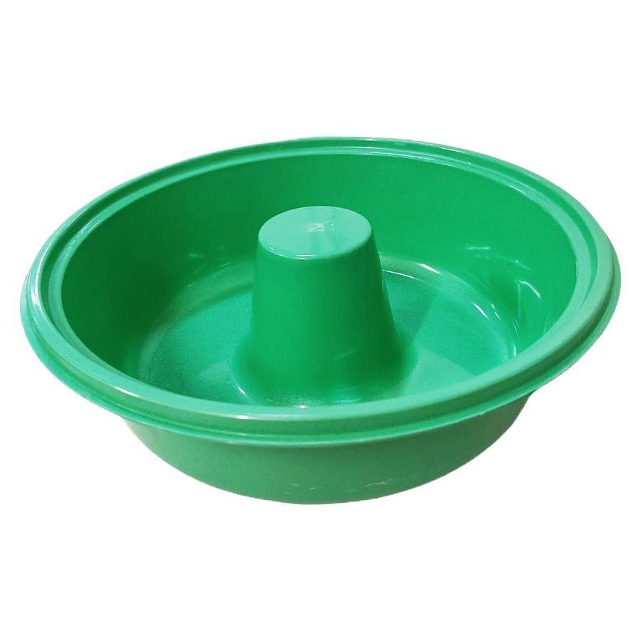Forma De Pudim Para Microondas Verde+ Tampa Protetora Plástica - 8