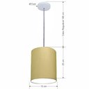 Ver imagem 2 de Lustre Luminária Pendente Vivare Free Lux Pe-4104br Cúpula em Tecido 15x25cm