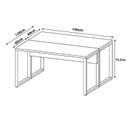 Ver imagem 3 de Mesa Escritório Plataforma Trabalho 2 Lugares 140 cm X 120cm 100% MDF Executive