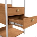 Ver imagem 5 de Armário Torre Kappesberg LI050 com 2 Gavetas 3 Prateleiras Canela/Branco