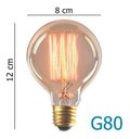 Ver imagem 2 de Lampada Retro Vintage G 80 Filamento Carbono Thomas Edson G-80 G80 Decorshop 220v