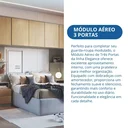 Ver imagem 5 de Módulo Aéreo para Quarto 3 Portas Elegance Marrom/Níquel/Angelin