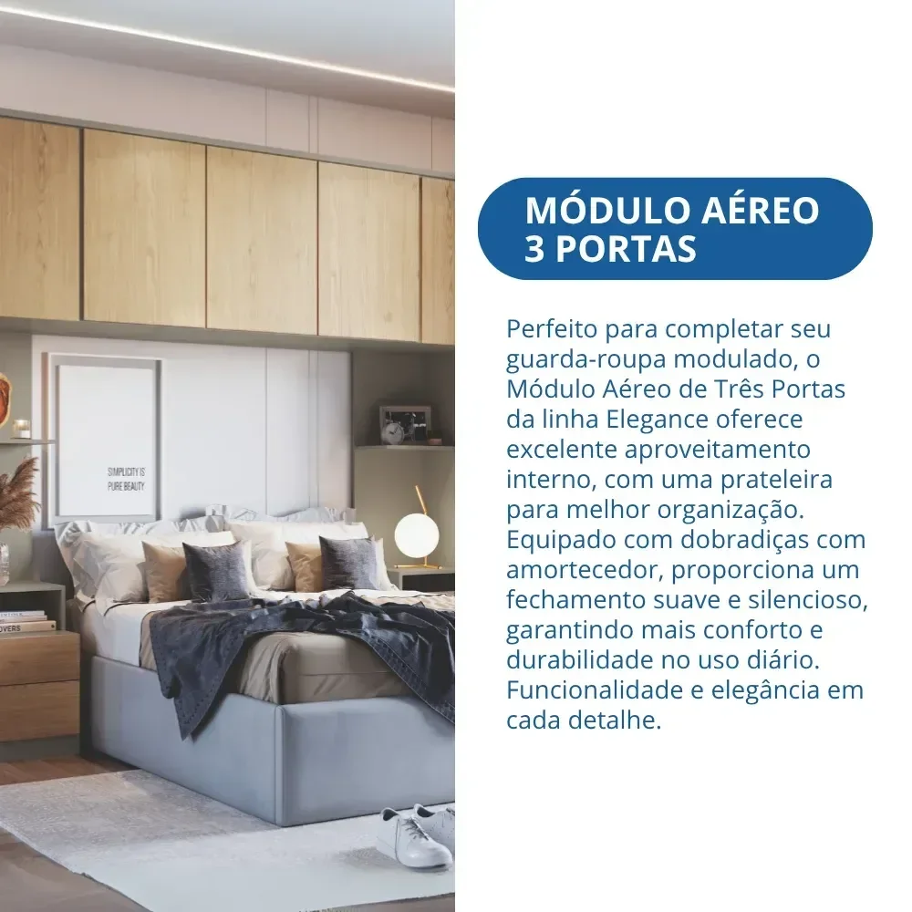 Ver imagem 5 de Módulo Aéreo para Quarto 3 Portas Elegance