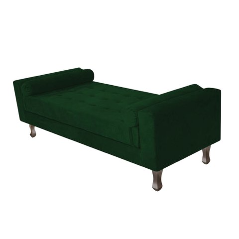 Recamier Baú Félix Solteiro 160 cm Suede - ADJ Decor - Verde