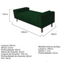 Ver imagem 5 de Recamier Baú Félix Solteiro 160 cm Suede - ADJ Decor - Verde