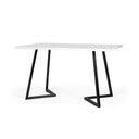 Ver imagem 2 de Mesa de Jantar Industrial Retangular 180x90cm 6 a 8 Lugares Rigo MDF Branca - Straub Web