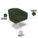 Ver imagem 3 de Poltrona Sala Decorativa Kit 2 Stella Giratória Cromada Sintético Pu Verde D03 - D’Rossi