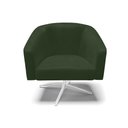 Ver imagem 6 de Poltrona Sala Decorativa Kit 2 Stella Giratória Cromada Sintético Pu Verde D03 - D’Rossi