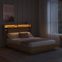 Ver imagem 2 de Conjunto Cama Casal Queen e Cabeceira com Iluminação LED Cancun Mel CJ114