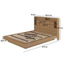 Ver imagem 6 de Conjunto Cama Casal Queen e Cabeceira com Iluminação LED Cancun Mel CJ114