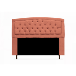 Kit Cabeceira Geovana com Baú Veneza Solteiro 90 Cm Suede Coral - Incasa Decor - 2