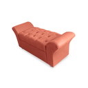 Ver imagem 3 de Kit Cabeceira Geovana com Baú Veneza Solteiro 90 Cm Suede Coral - Incasa Decor