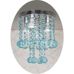 Lustre Moderno De Acrílico Alto Brilho Base Inox Espelhado:Bivolt/30cm - 2