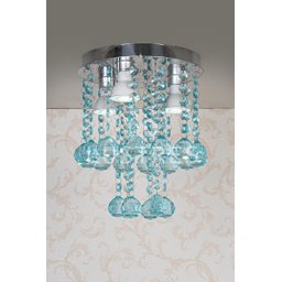 Lustre Moderno De Acrílico Alto Brilho Base Inox Espelhado:Bivolt/30cm - 3